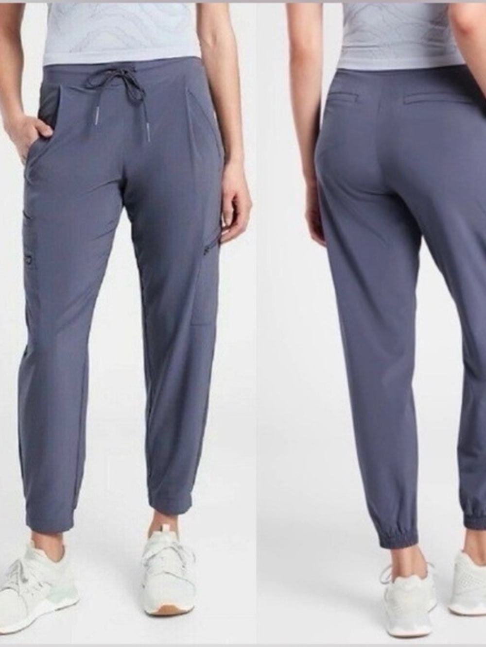 Athleta Ventura Drawstring Cargo Joggers, size 18.
